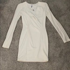 Long sleeve sexy white dress